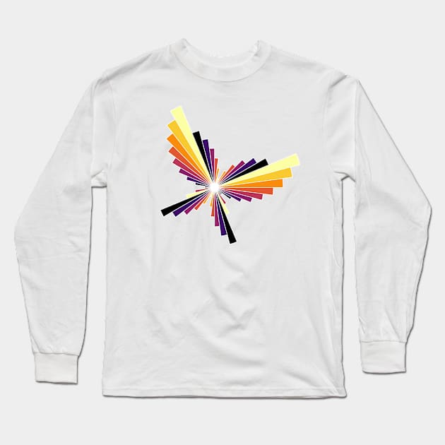 Flame Butterfly | Flying Wings Bar Charts White Long Sleeve T-Shirt by aRtVerse